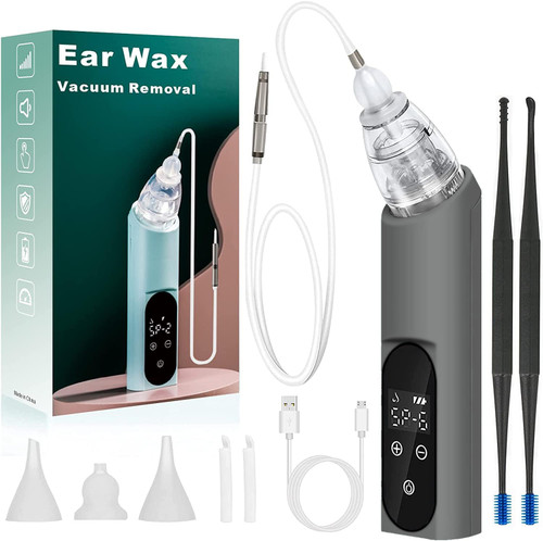 Ear Vacuum Wax Removal Tool, 6 Levels Electric Strong Suction Ear Vacuum Wax Remover, USB Charge Ear Cleaner Ear Wax Vacuum, Ear Wax Suction Remover Device for Adults and Kids