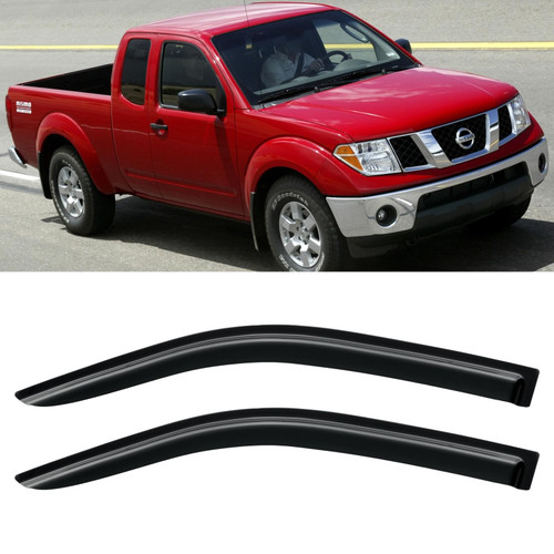 Cxdar Window Rain Guards for 2005-2020 Nissan Frontier King Cab, Window Wind Deflectors Vent Visors Shades for 05-20 Frontier Extended Cab