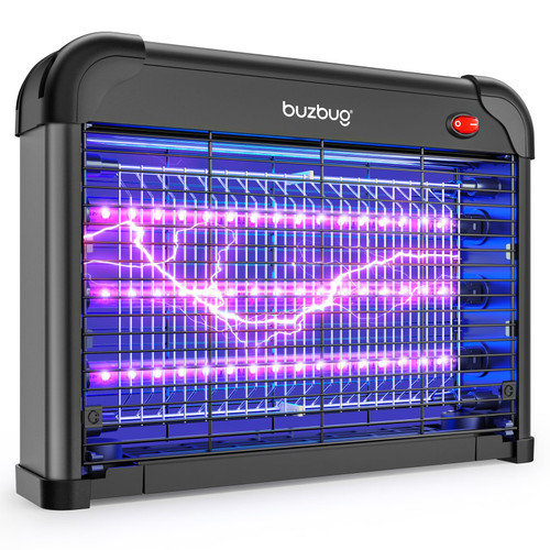 Buzbug LED Bug Zapper Indoor, 10 Years Lifespan 3 Lamps Enhance Insect Attraction, 3800V High-Voltage, Electric Mosquito Zapper, Fruit Fly Mosquito Moth Gnat Zapper, Killer, Trap -MA009 (Matte Black)