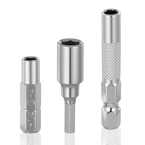 1/4 to 4mm Bit Adapter, Hex Screw Driver Bit Adapter 3PCS 4mm Bits Set Converter Adapters Slotted for Precision Bits Set Screwdriver Converter