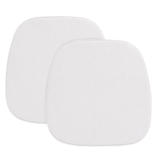 baibu 14x14 Memory Foam Metal Chair Cushions Set of 2, Dual-Layer Design Non-Slip Metal Dining Chair Pads Kitchen Seat Cushion with Machine Washable Cover, 2 Counts, White