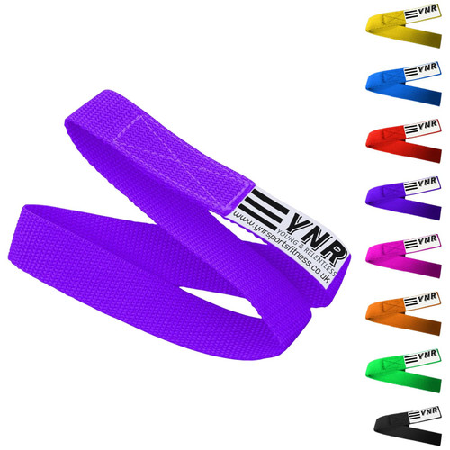 YNR Premium Gymnastic Bar Loops Straps, hand grip, palm protection, guards (28CM, Purple)