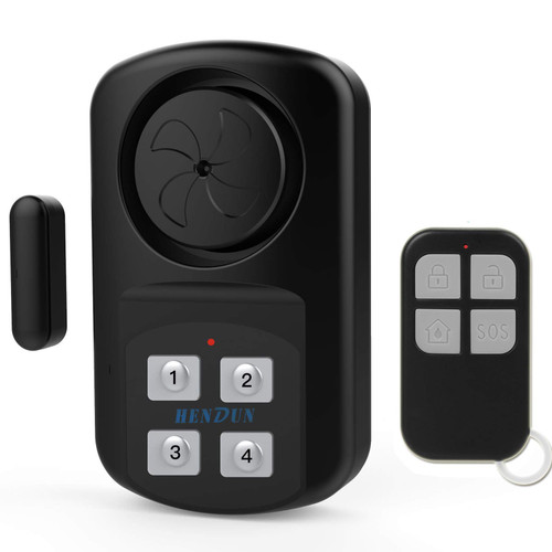 HENDUN Outdoor Door Alarm with Remote, Waterproof IP67, 140dB Loud, 1 Pack