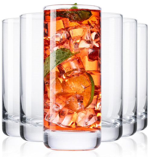 BENETI Premium Tall Glass Cups, Highball Drinking Glasses Set of 6 | Highly Durable Clear Crystal Glasses Set, for Water or Juice, Great for Home, Parties and Gifts BENETI Premium Tall Glass Cups, Highball Drinking Glasses Set of 6 | Highly Durable Clear Crystal Glasses Set, for Water or Juice, Great for Home, Parties and Gifts