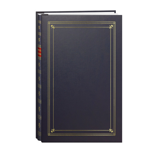 Pioneer Photo 200-Pocket Post Bound Bay Blue Leatherette Photo Album with Gold Accents for 4 by 6-Inch Prints