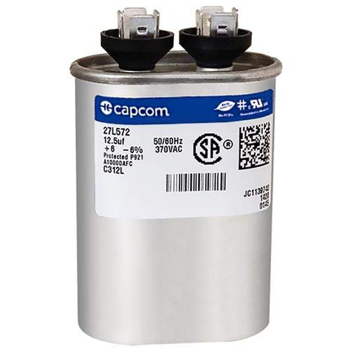 GE / Genteq 27L572BZ3 27L572 - 12.5 uf MFD 370 Volt VAC Genteq Replacement Oval Run Capacitor
