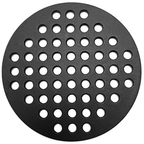 Tlhshuyu 11.75" Cast Iron Round Fire Grate, High Heat Charcoal Plate Fire Bottom Grate Replacement Parts for Fire Pit, Kamado Joe Big Joe I II III 24" Charcoal Grill