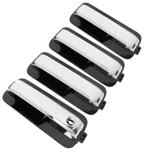 Cheriezing Exterior Door Handle w/Chrome Lever Compatible with 2015-2020 Ford F-150 F150 - Front Rear Left & Right Side Set of 4 Outside Door Handles