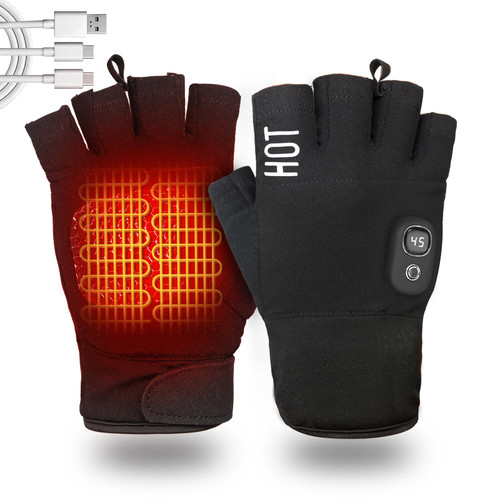 yoostooper Electric Heated Fingerless Gloves for Men & Women - Touchscreen Gloves for Working in Cold Winter Weather Rechargeable, black (M - 2000mAh) yoostooper Electric Heated Fingerless Gloves for Men & Women - Touchscreen Gloves for Working in Cold Winter Weather Rechargeable, black (M - 2000mAh)