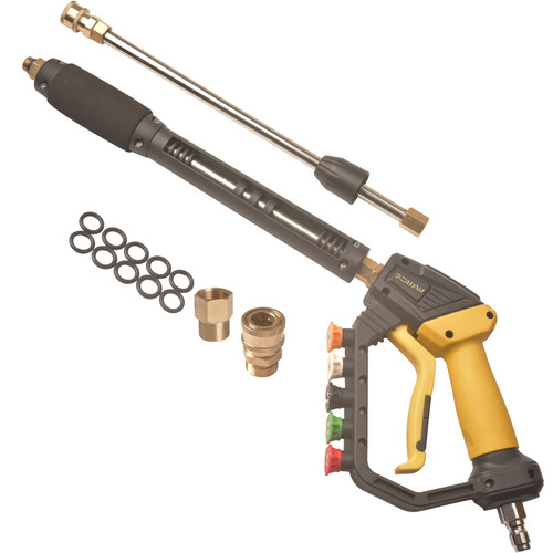 GDHXW High Power Washer Gun,Adjustable Pressure Washer Gun with Extension Wand,Quick Connection,with 5 Nozzle Tips, 2 Adapter,10 O-Rings 5000 PSI,Compatible with Most Pressure Washer