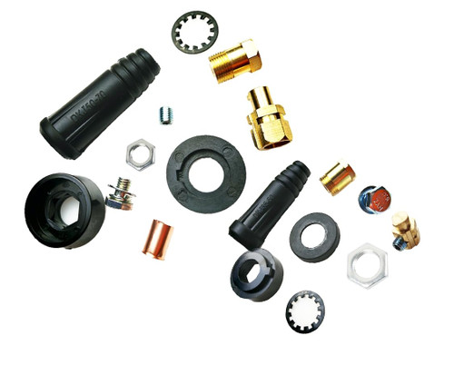 DKJ35-50 & DKJ50-70 TIG Welding Cable Panel Connector Plug Socket Set Quick Connector 2 pcs Black