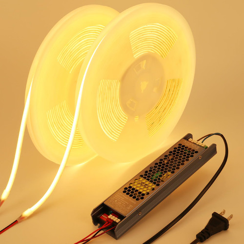 BENLUN 24V Diffused Outdoor COB LED Strip Lights Waterproof 65.6ft IP67