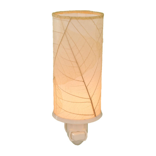 Eangee Home Design Cylinder Night Light Natural Shade Made of Real Banyan Leaves 3 Inches Length x 3 Inches Width x 7 Inches Height (624 n) Eangee Home Design Cylinder Night Light Natural Shade Made of Real Banyan Leaves 3 Inches Length x 3 Inches Width x 7 Inches Height (624 n)