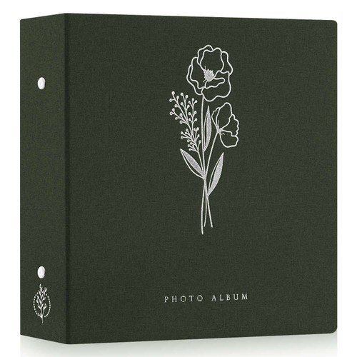 Lanpn Photo Album 4x6 1000 Pockets, Extra Large Capacity Linen Cover Picture Albums Holds 1000 Horizontal and Vertical Photos Green