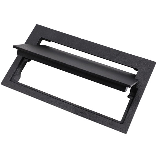 Hiorucet Cast Iron Fireplace Ash Dump Door Chimney Cleanout Door, Chimney Cleanout Cover, Ash Dump Cover, Fireplace Cleanout Cover Used to Isolate Ashes for Easy Cleanup of Debris, 4 1/2 by 8 5/8 Inch