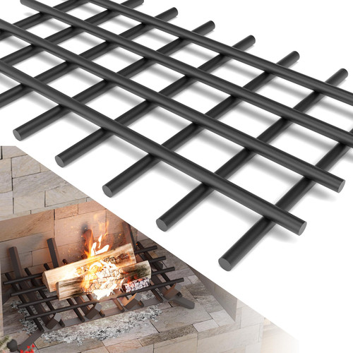 BJADE‘S 16" x 10" Fireplace Grate Ember Retainer - Extra Thick Heavy Duty Solid Steel Mesh Grille for Fireplace & Fire Pit, Prevents Burning Embers from Falling, Durable Camping & Indoor,Outdoor Use