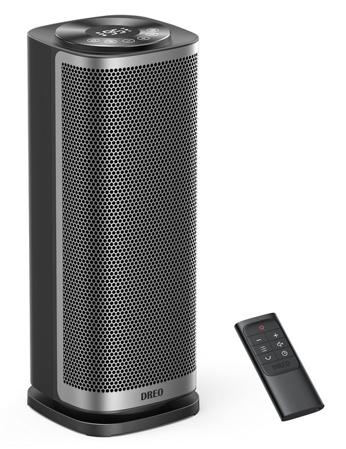 Dreo Space Heater for Bedroom, 70 ° Oscillation, Fast Heating Ceramic Electric with Digital Thermostat, Remote Control, 1-12H Timer, Overheat Protection, Safety Heater for Indoor Use Large Room