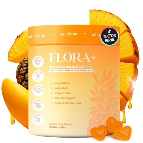ALLFEMME Flora+ pH Balance Vaginal Probiotic Gummies for Women – Pineapple
