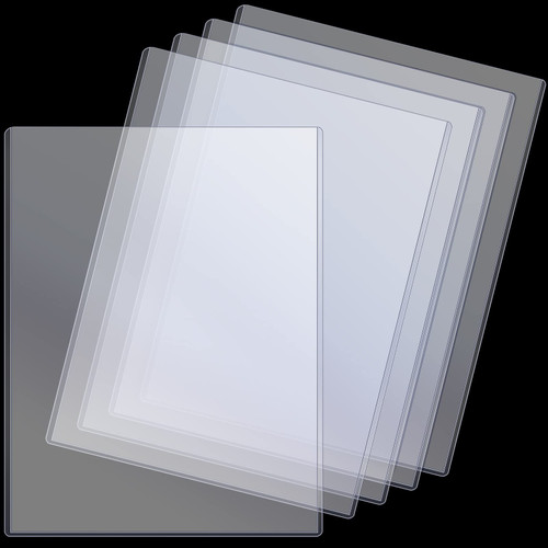 5 Pcs 8.5 x 11 Inch Rigid Sheet Protectors Clear Plastic Sleeves