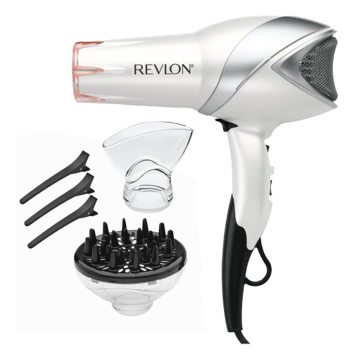 REVLON Infrared Hair Dryer with Diffuser & Concentrator - Ionic Ceramic Blow Dryer for Frizz Control, Shine, Soft Hair & Moisture Protection - 1875W Professional Salon-Quality (White) REVLON Infrared Hair Dryer with Diffuser & Concentrator - Ionic Ceramic Blow Dryer for Frizz Control, Shine, Soft Hair & Moisture Protection - 1875W Professional Salon-Quality (White)