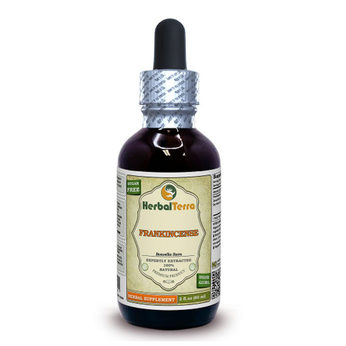 Herbal Terra LLC Frankincense (Boswellia Serrata) Tincture, Organic Dried Resin Liquid Extract 2 oz