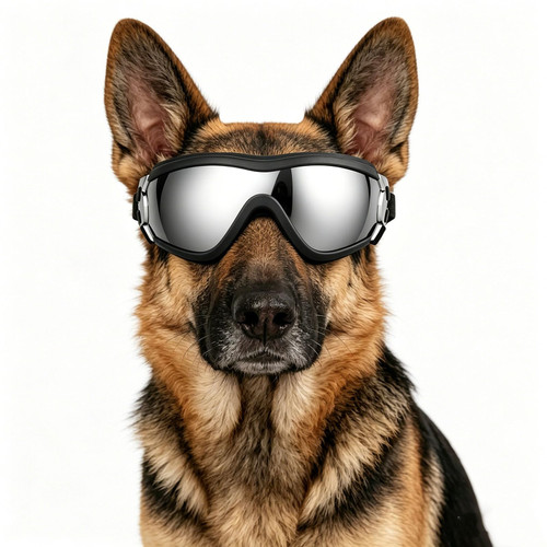 NAMSAN Dog Sunglasses for Medium to Large Dogs, UV Protection Dog Goggles Large Breed, Driving Sunglasses for Dogs Stick Head Out Car Window, Windproof Dustproof, Adjustable, Black