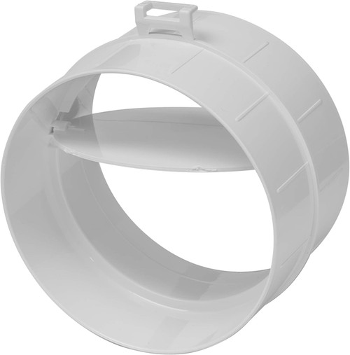 Vent Systems 4'' Inch Backdraft Damper - Dryer Vent Backflow Shutter - ABS Plastic - One-Way Airflow Ducting Insert - Inline Fan Vent Deflector 4'' Inch