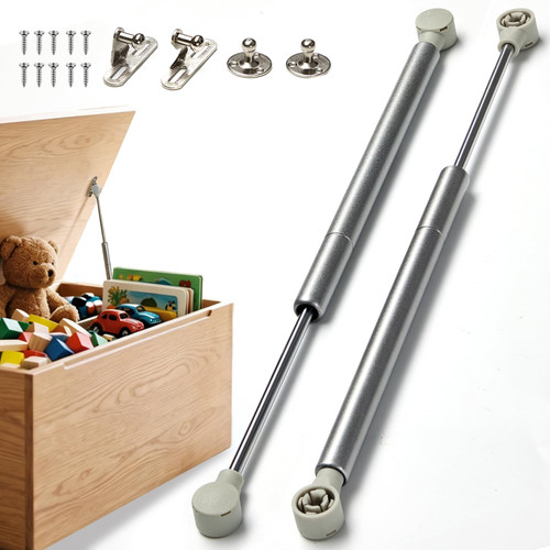 Vepagoo 2 Pack Soft Close Hinges for Toy Box, 15 inch 100N