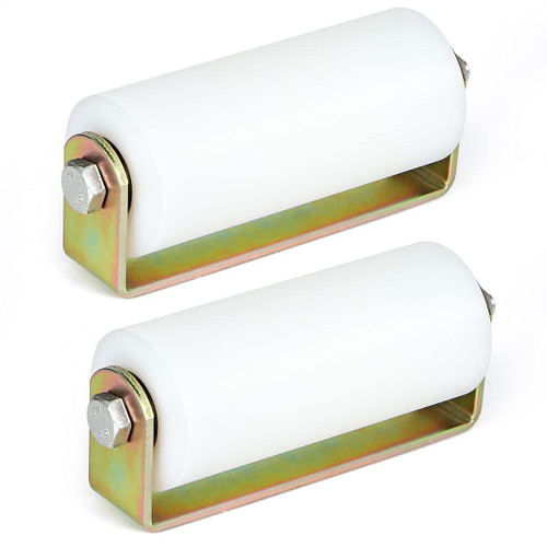 Skelang Slide Gate Guide Roller 6 Inches, Rolling Gates Guider with C Bracket, Nylon Sliding Gate Roller, Post Welded Assembly, Pack of 2