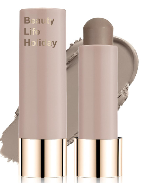Wugbc Cool Toned Contour Stick Blendable Smooth Bronzer Matte Finish Lightweight Face Shaping Makeup Natural Cream Contouring Pen Long Lasting Highly Pigmented Portable Travel Size, Cold Grey Brown