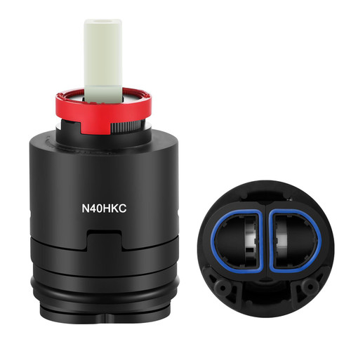 N40HKC Shower Cartridge Replacement, Fit for SR SUN RISE Shower Valve Cartridge, Shower Faucet Cartridge with N40HKC SR Tub/Shower Faucet,40mm Black Shower Faucet Cartridge for SR SUN RISE.
