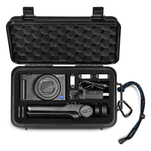 Lekufee Travel Waterproof Hard Case for Sony ZV-1F, ZV-1, ZV-1 II, Vlog Camera, NP-BX1 Battery(3 Pcs), GP-VPT2BT, GP-VPT3 Shooting Grip, and Accessories(Case & Bag Only)