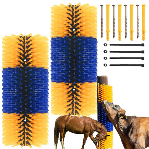 REVAXUP Livestock Scratching Brush 2 Pack, Itch Relief Goat Scratching Post