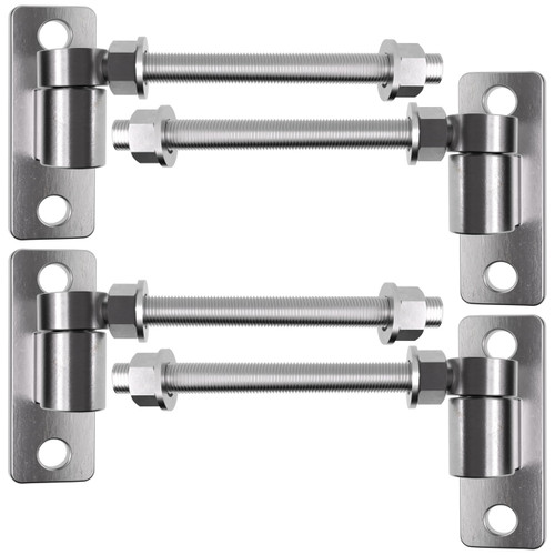 ZOOKASEA Heavy Duty J Bolt Gate Hinge, 304 Stainless Steel Gate Hinge, One-piece Heavy Duty 5/8" Pin, 4-Pack Wall-Mounted for Farm Gates, Wooden Fences, Load-Bearing up to 600 lbs