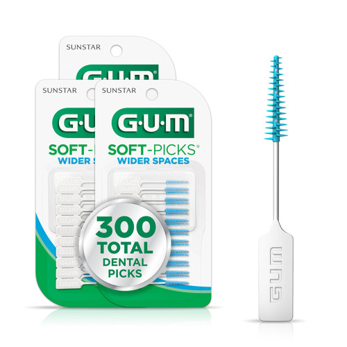 GUM Soft-Picks Wider Spaces Picks, 100 Count (3 Pack)