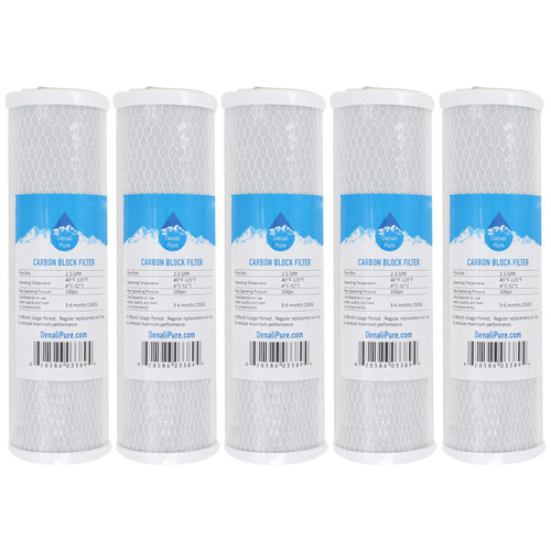 5-Pack Replacement for GE GX1S01R Activated Carbon Block Filter