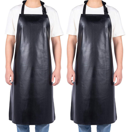Homsolver 2 Pack Waterproof Dishwasher Rubber Adjustable Apron for Unisex