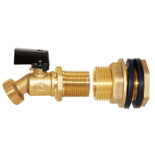 Joywayus Brass Water Container/Rain Barrel Spigot Kit 3/4" Threaded