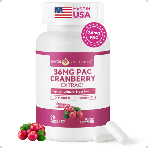 Cranberry Pills, 36 mg Soluble PACs per Serving with D-Mannose