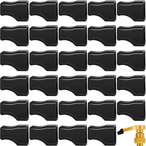 Zhehao 30 Pcs Syrup Pump Covers Rubber Caps for Syrup Bottles,Black