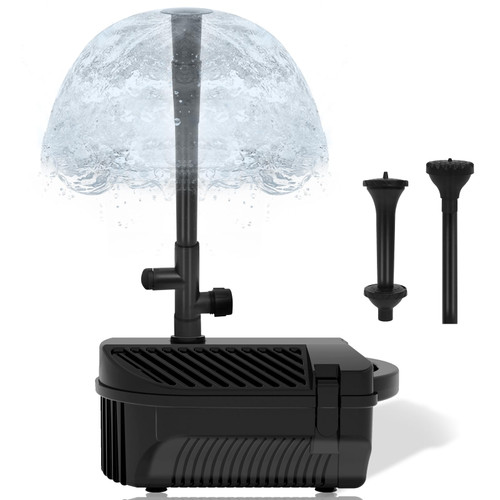 KioGro 1320GPH/100W Large Water Fountain Pump, Pond Pump Fountain Kits