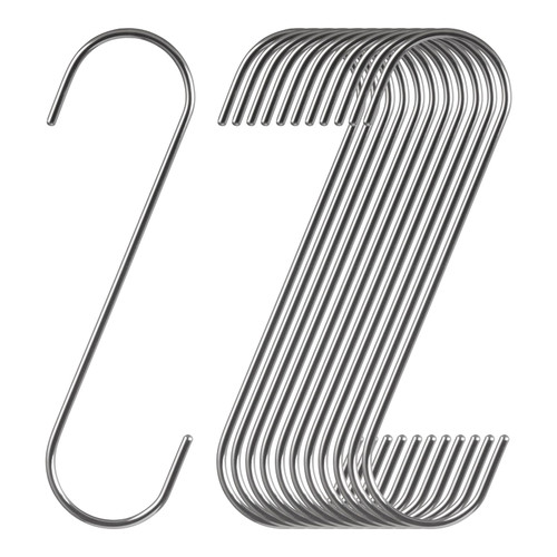 EveStroKA 7 Inch 12 Pack Metal Extra Long Shower Curtain S Hooks