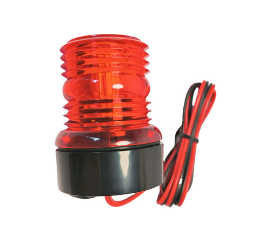 Marine 360 Degree LED Anchor Light Nautical Light Ring Light, 12V Waterproof Navigation Light, suitable for boats and yachts (Light Color:Red)
