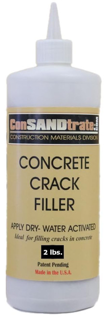 ConSandtrate Concrete Crack Filler - 2 LB (Single Bottle) for Filling in Concrete Cracks on driveways, walkways and patios (Gray)