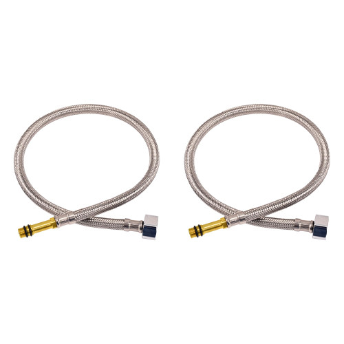 Skweawert 24 In Faucet Supply Lines 1/4 Comp x M10 2Pack Braided Steel