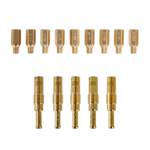 Jet Kit for Keihin PWK FCR OKO CVK PWM PE Carburetor, Main Jets (160 165 170 175 180 185 190 195 200) Pilot Jets Kit (45 48 50 52 55)