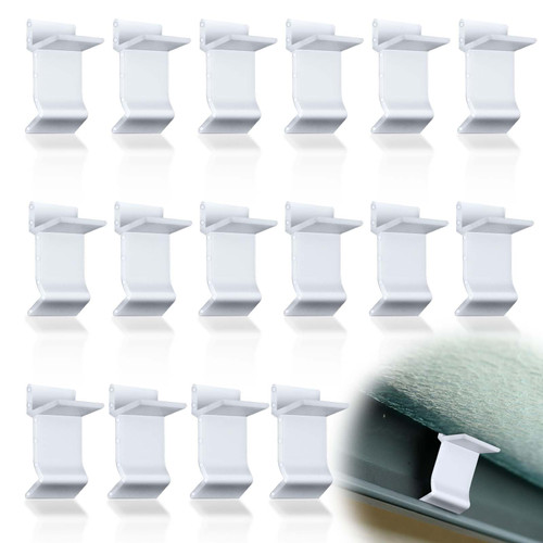 Wenfan 16 Pcs Table Rim Clips 1.24"x0.787" - 1 1/4" x 13/16"- Nylon Patio Table Clips for Glass and Acrylic Table Tops White Patio Furniture Clips - Help Support Tabletops in Rim