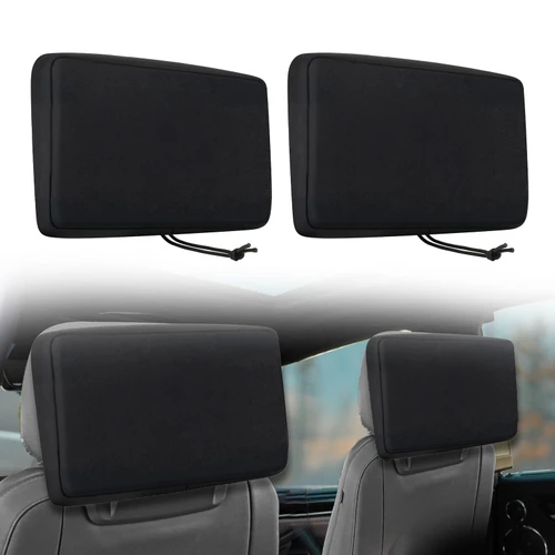 2 Pack Neoprene Protective Padded Cover for Rear Seat Entertainment Screen for 2021–2025 2026 GMC Yukon/Cadillac Escalade/Chevy Tahoe/Suburban Rear Seat TV Cover 1.5mm Neoprene Dust & Impact Shield