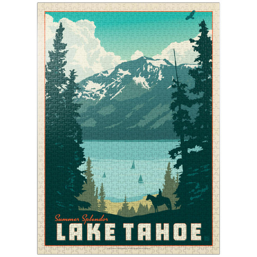 MyPuzzle Lake Tahoe: Tahoe Summer, Vintage Poster - Premium 1000 Piece Jigsaw Puzzle for Adults MyPuzzle Lake Tahoe: Tahoe Summer, Vintage Poster - Premium 1000 Piece Jigsaw Puzzle for Adults