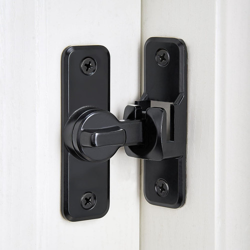 Black 90/180 Degree Flip Latch,Zinc Alloy Barn Door Latch